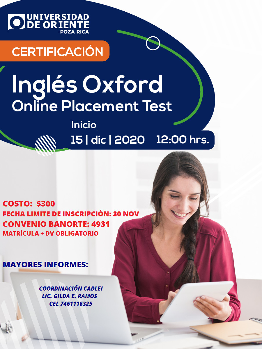 Certificación Inglés Oxford Online Placement Test